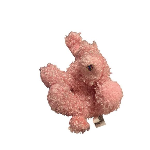 Ganz Webkinz Pink Curly Shaggy Poodle Dog Plush Stuffed Animal Toy 9" - Picture 6 of 10